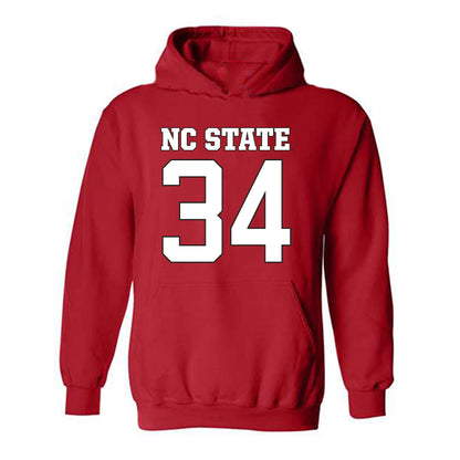 NC State - NCAA Football : Noah Moss - Replica Shersey Hooded Sweatshirt-0