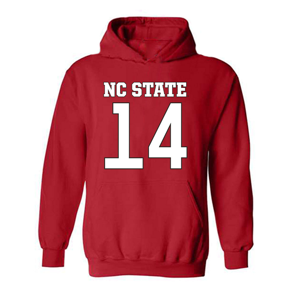 NC State - NCAA Football : Jacob Smith - Replica Shersey Hooded Sweatshirt-0
