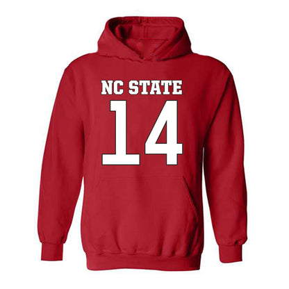 NC State - NCAA Football : Jacob Smith - Replica Shersey Hooded Sweatshirt-0