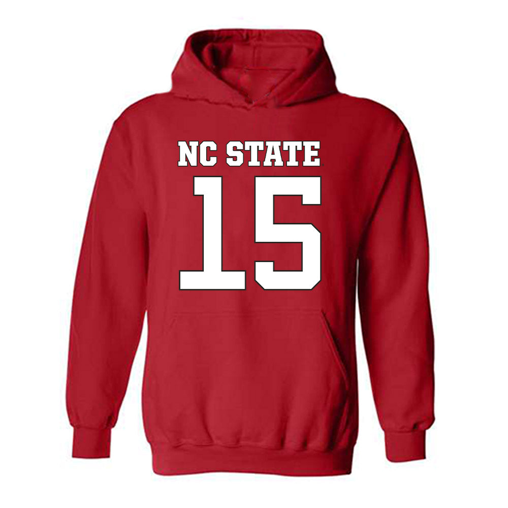 NC State - NCAA Football : Hudson Wilharm - Replica Shersey Hooded Sweatshirt-0
