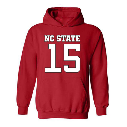 NC State - NCAA Football : Hudson Wilharm - Replica Shersey Hooded Sweatshirt-0