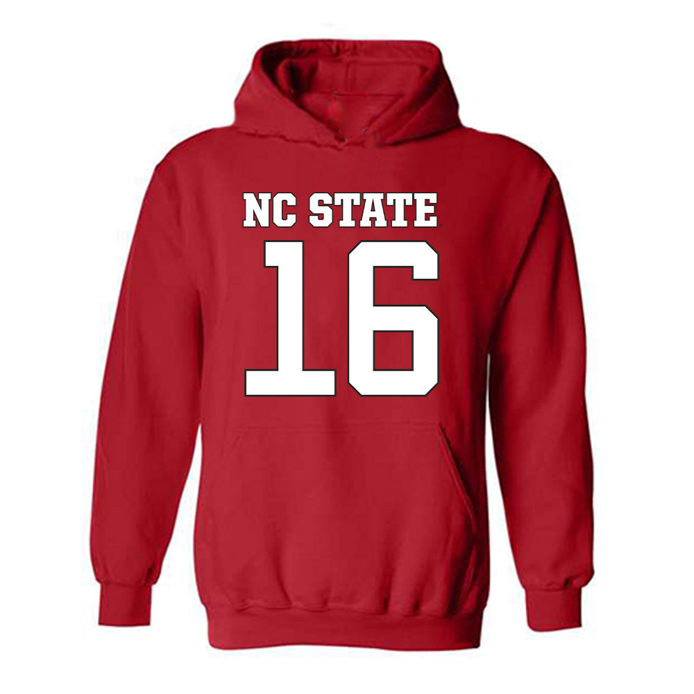 NC State - NCAA Football : Pluto Surratt - Replica Shersey Hooded Sweatshirt-0