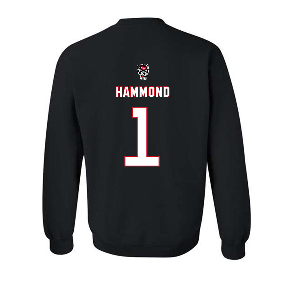 NC State - NCAA Men's Basketball : Christian Hammond - Replica Shersey Crewneck Sweatshirt-1