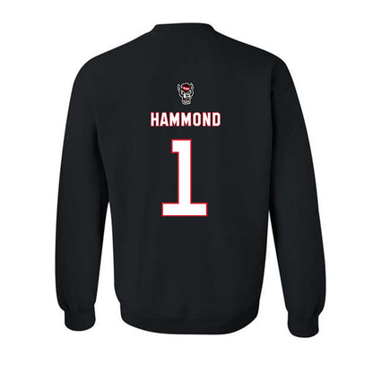 NC State - NCAA Men's Basketball : Christian Hammond - Replica Shersey Crewneck Sweatshirt-1