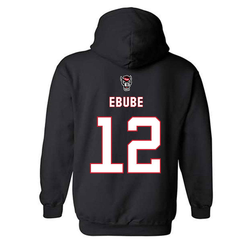 NC State - NCAA Men's Basketball : Scottie Ebube - Replica Shersey Hooded Sweatshirt-1