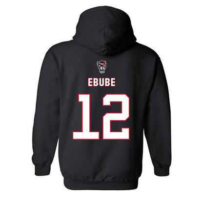 NC State - NCAA Men's Basketball : Scottie Ebube - Replica Shersey Hooded Sweatshirt-1