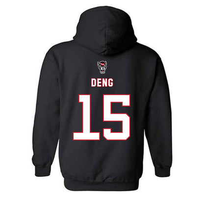 NC State - NCAA Men's Basketball : Jerry Deng - Replica Shersey Hooded Sweatshirt-1