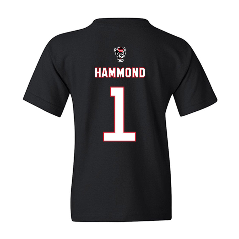 NC State - NCAA Men's Basketball : Christian Hammond - Replica Shersey Youth T-Shirt-1