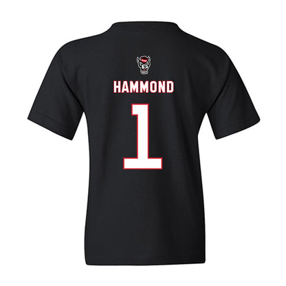 NC State - NCAA Men's Basketball : Christian Hammond - Replica Shersey Youth T-Shirt-1