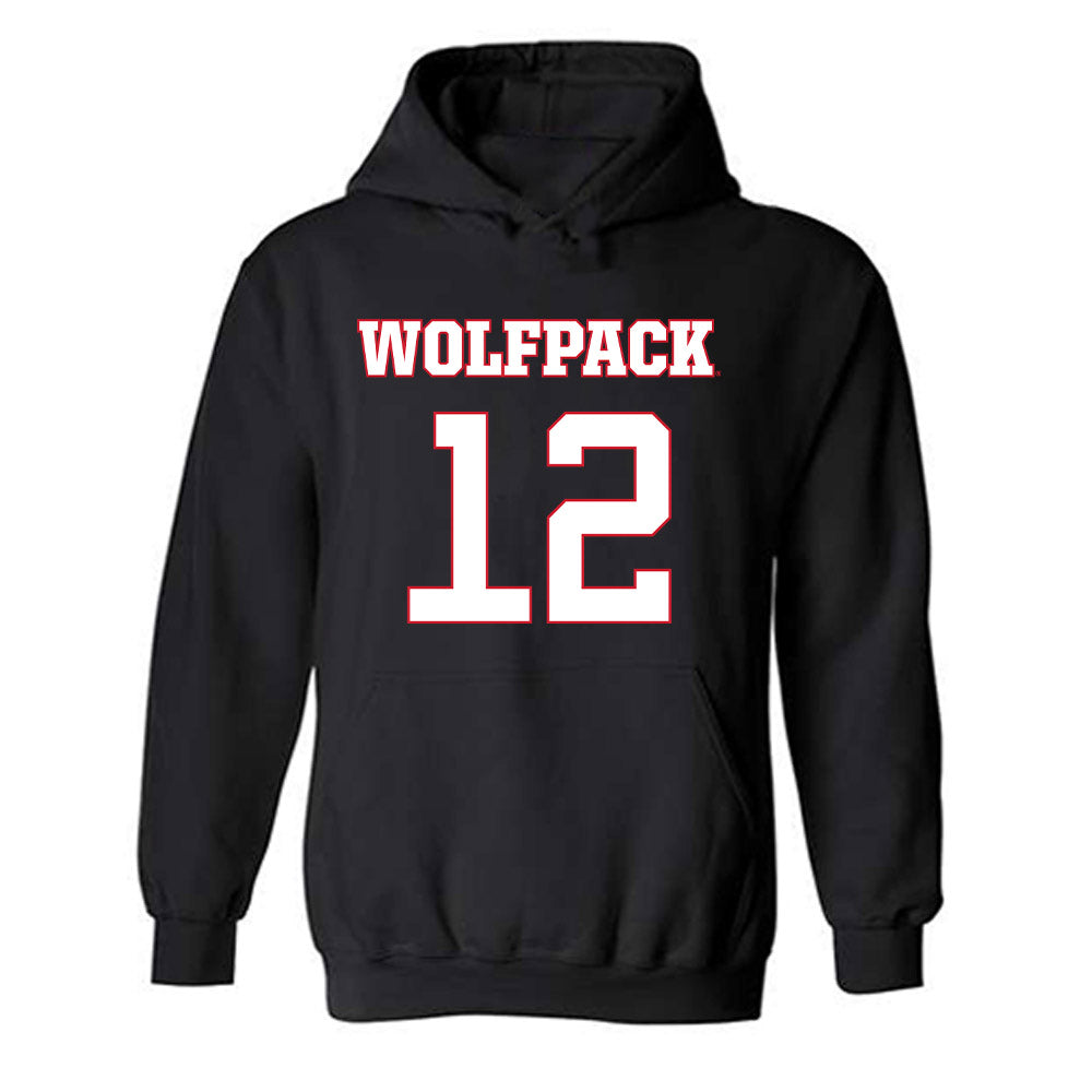NC State - NCAA Men's Basketball : Scottie Ebube - Replica Shersey Hooded Sweatshirt-0