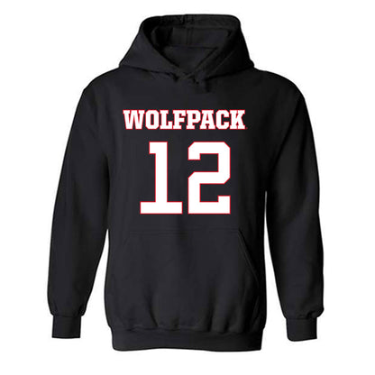 NC State - NCAA Men's Basketball : Scottie Ebube - Replica Shersey Hooded Sweatshirt-0