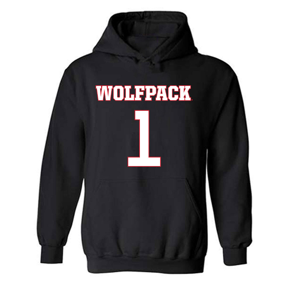 NC State - NCAA Men's Basketball : Christian Hammond - Replica Shersey Hooded Sweatshirt-0