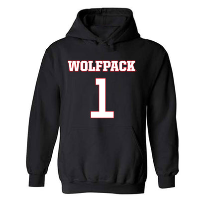 NC State - NCAA Men's Basketball : Christian Hammond - Replica Shersey Hooded Sweatshirt-0