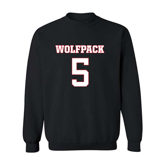 NC State - NCAA Men's Basketball : Tre Holloman - Replica Shersey Crewneck Sweatshirt-0