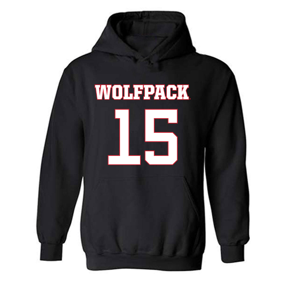 NC State - NCAA Men's Basketball : Jerry Deng - Replica Shersey Hooded Sweatshirt-0