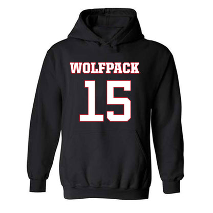 NC State - NCAA Men's Basketball : Jerry Deng - Replica Shersey Hooded Sweatshirt-0