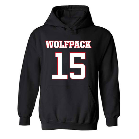 NC State - NCAA Men's Basketball : Jerry Deng - Replica Shersey Hooded Sweatshirt-0
