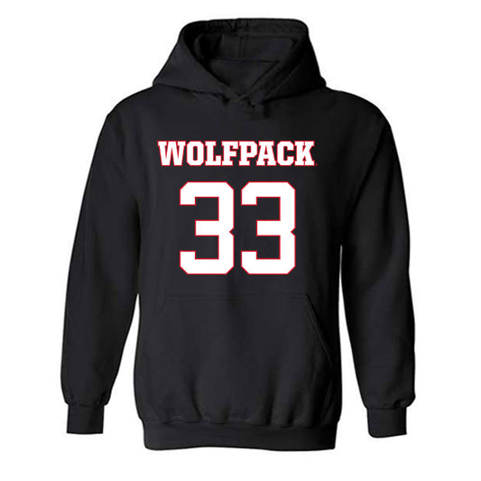 NC State - NCAA Men's Basketball : Zymicah Wilkins - Replica Shersey Hooded Sweatshirt-0