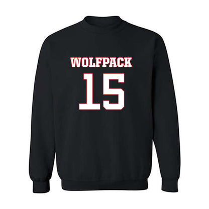 NC State - NCAA Men's Basketball : Jerry Deng - Replica Shersey Crewneck Sweatshirt-0