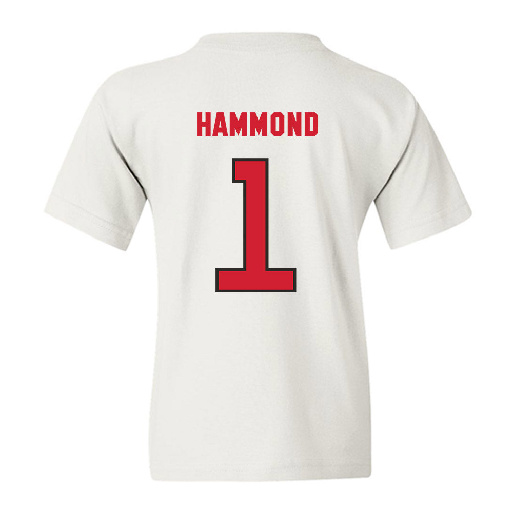 NC State - NCAA Men's Basketball : Christian Hammond - Replica Shersey Youth T-Shirt-1