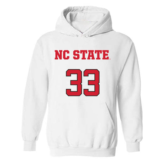 NC State - NCAA Men's Basketball : Zymicah Wilkins - Replica Shersey Hooded Sweatshirt-0