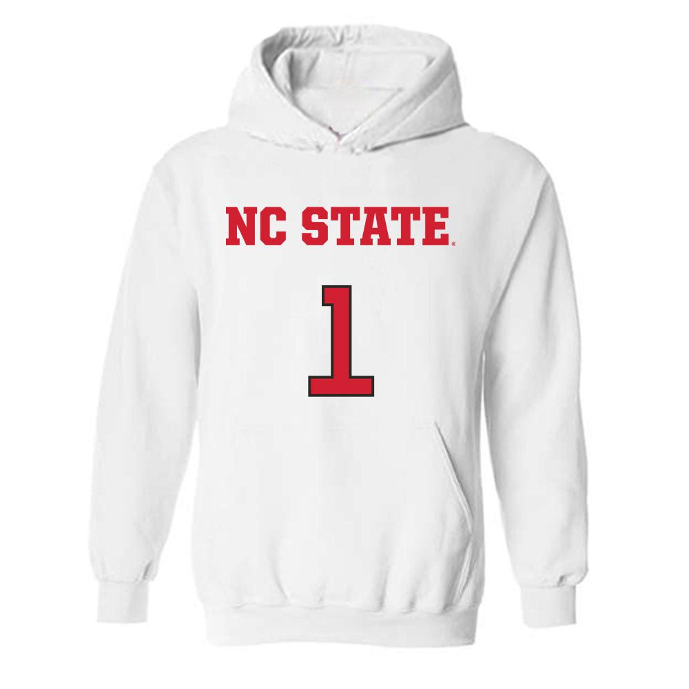 NC State - NCAA Men's Basketball : Christian Hammond - Replica Shersey Hooded Sweatshirt-0