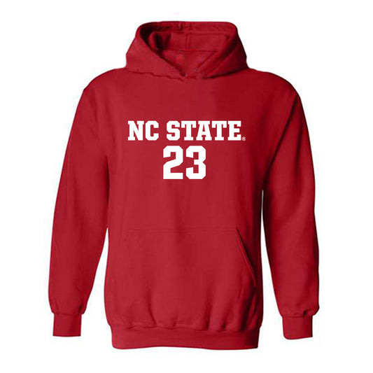 NC State - NCAA Men's Soccer : Austin Bush - Replica Shersey Hooded Sweatshirt-0