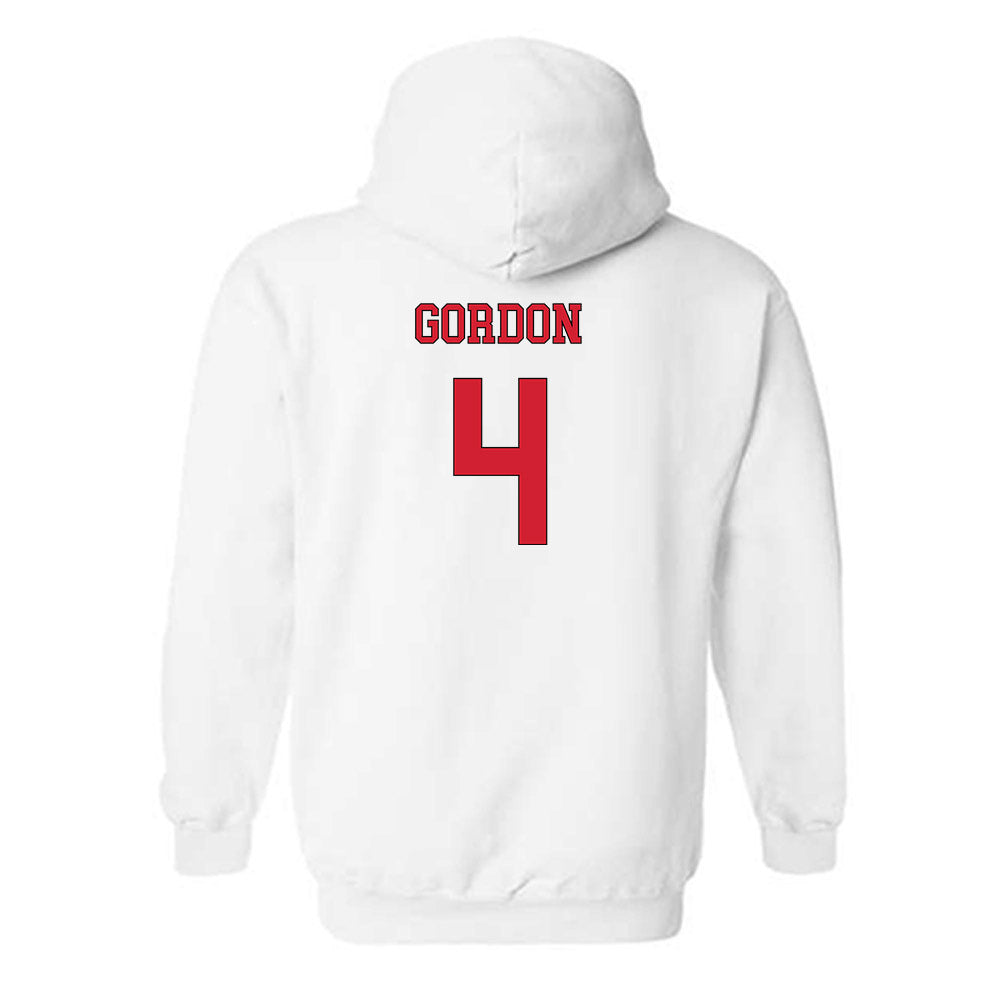 NC State - NCAA Men's Soccer : Joshua Gordon - Replica Shersey Hooded Sweatshirt-1