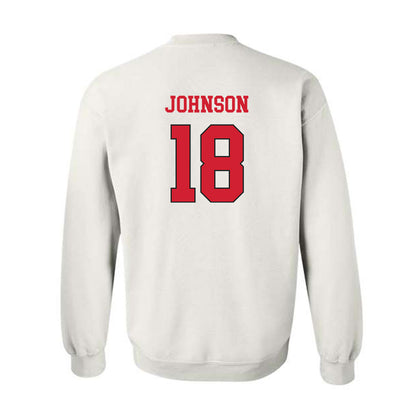 NC State - NCAA Softball : Sarah Johnson - Replica Shersey Crewneck Sweatshirt-1