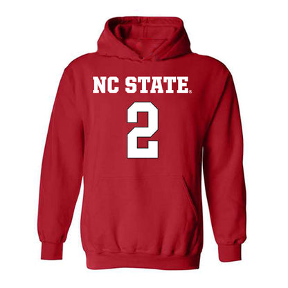 NC State - NCAA Women's Basketball : Qadence Samuels - Replica Shersey Hooded Sweatshirt-0
