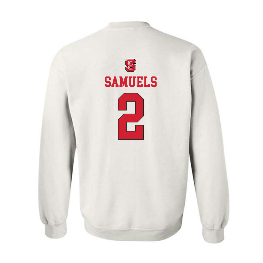 NC State - NCAA Women's Basketball : Qadence Samuels - Replica Shersey Crewneck Sweatshirt-1