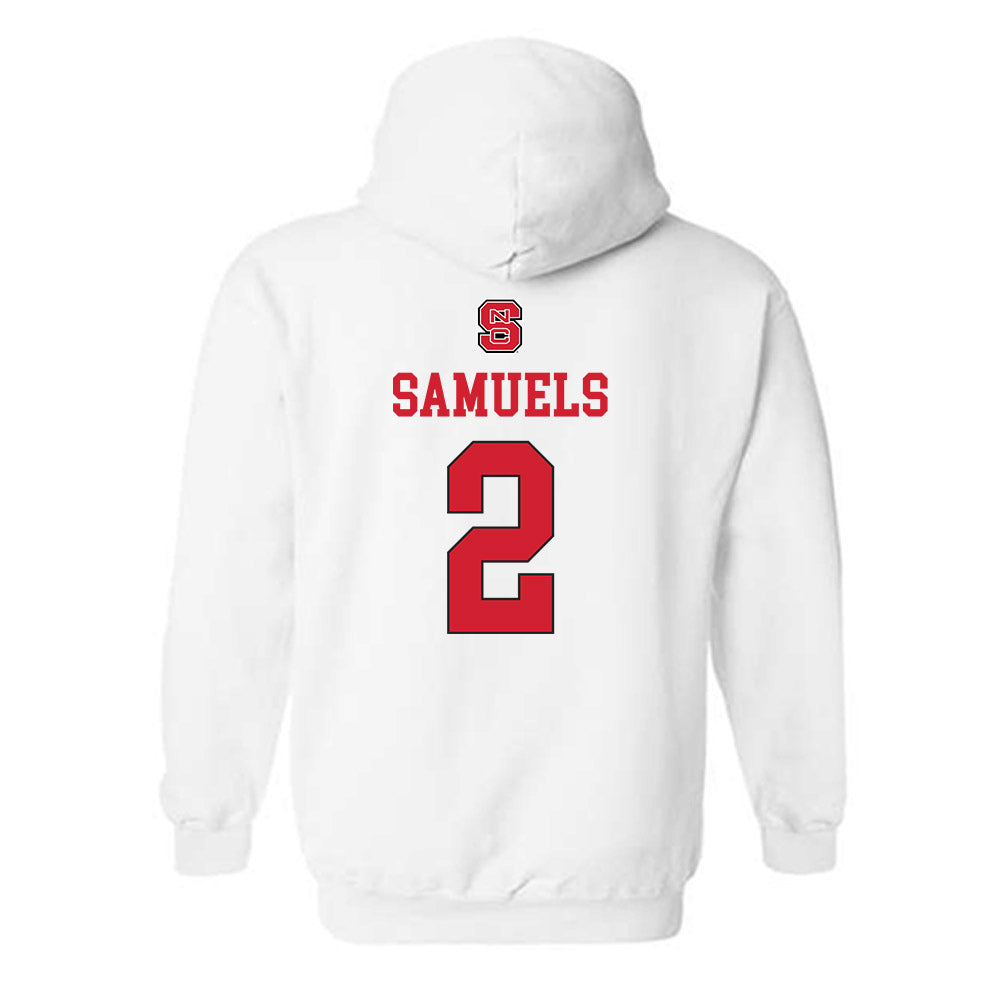 NC State - NCAA Women's Basketball : Qadence Samuels - Replica Shersey Hooded Sweatshirt-1
