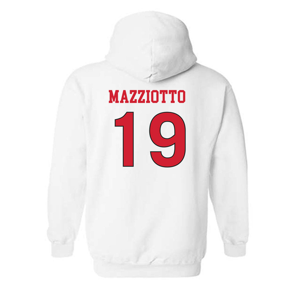 NC State - NCAA Women's Soccer : Antonella Mazziotto - Replica Shersey Hooded Sweatshirt-1