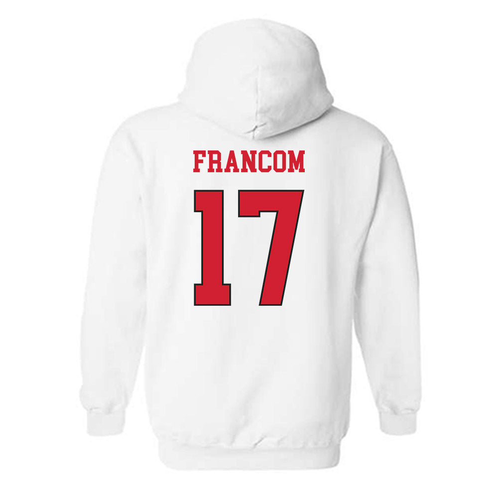 NC State - NCAA Women's Volleyball : Talia Francom - Replica Shersey Hooded Sweatshirt-1