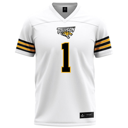 Towson - NCAA Football : Myles Brodie - White Jersey-0