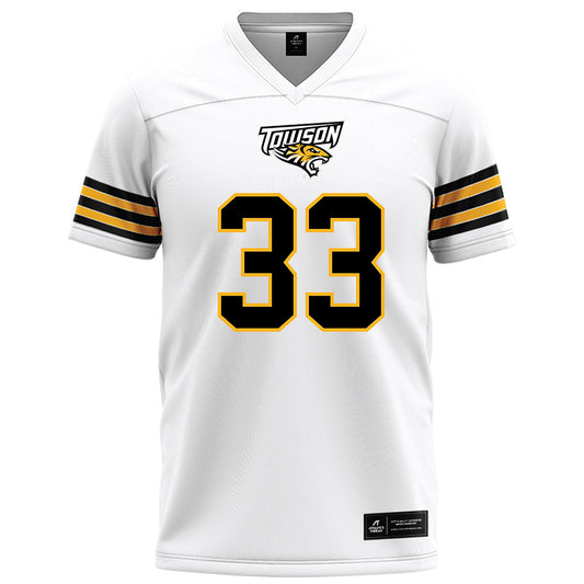Towson - NCAA Football : Ashton Siwald - White Jersey
