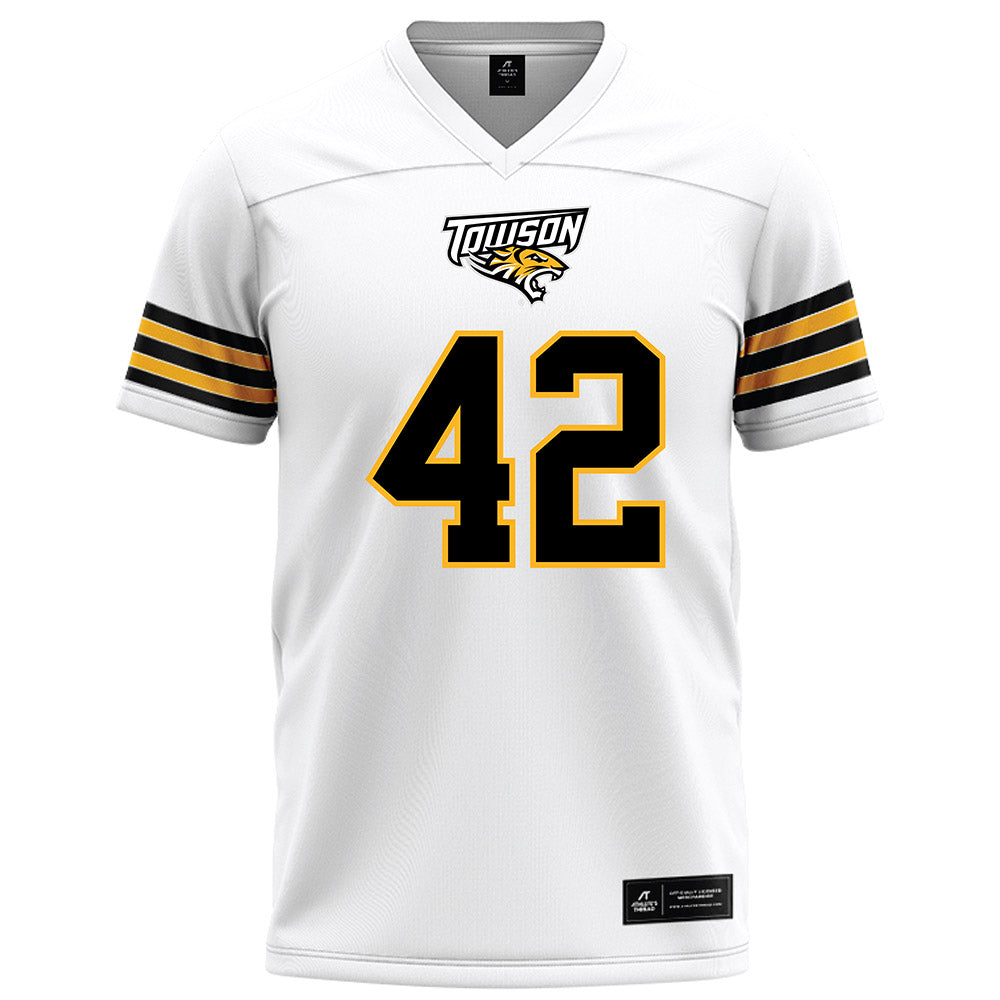 Towson - NCAA Football : Max Groslinger - White Jersey-0