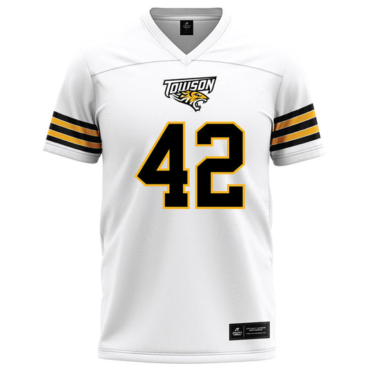 Towson - NCAA Football : Max Groslinger - White Jersey-0