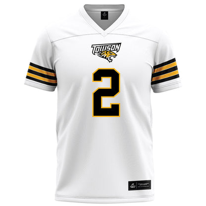 Towson - NCAA Football : Kaden White - White Jersey-0