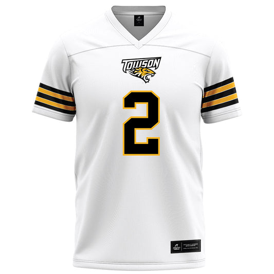 Towson - NCAA Football : Kaden White - White Jersey-0
