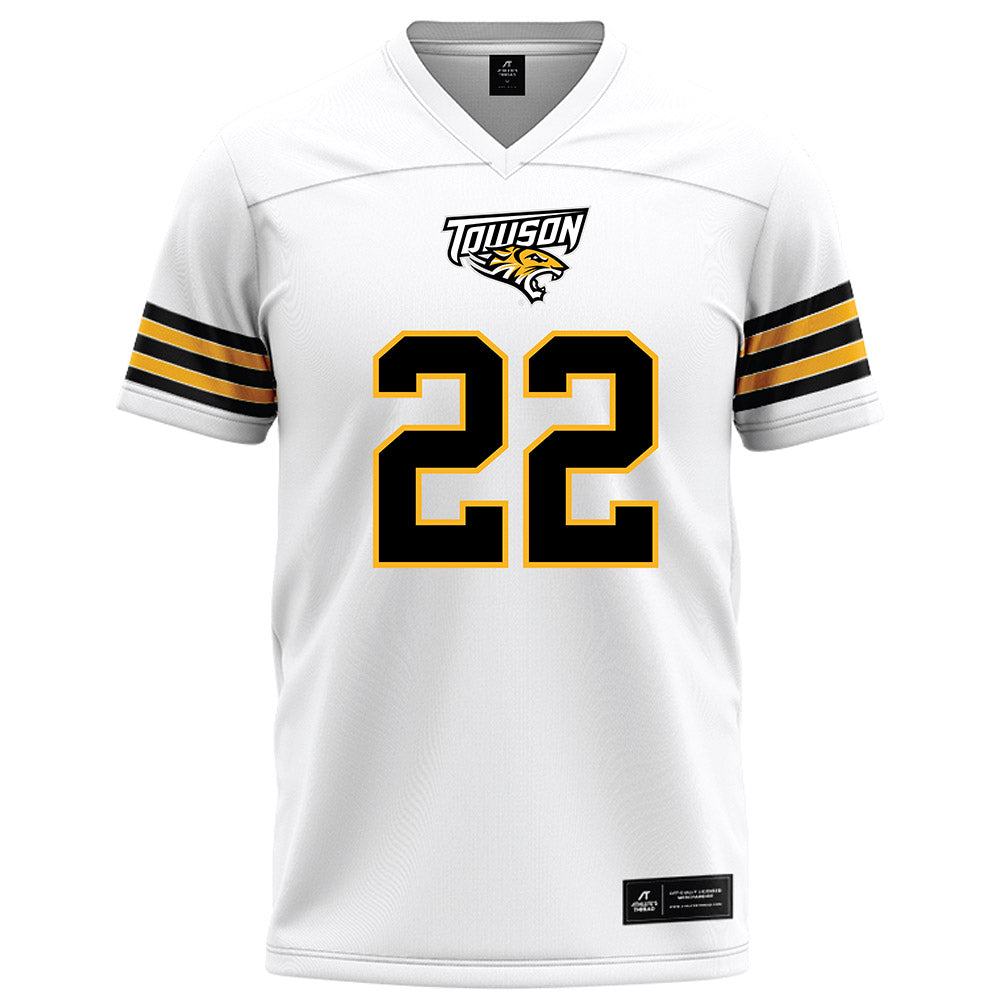 Towson - NCAA Football : Weston Woodard - White Jersey-0
