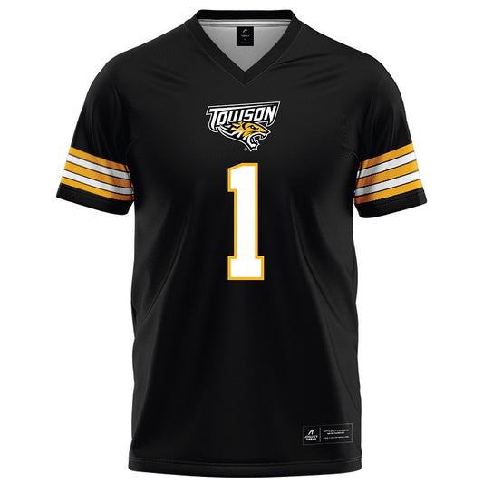 Towson - NCAA Football : Myles Brodie - Black Jersey-0