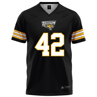 Towson - NCAA Football : Max Groslinger - Black Jersey-0