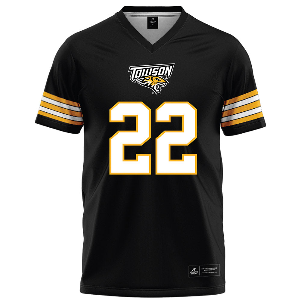 Towson - NCAA Football : Weston Woodard - Black Jersey-0