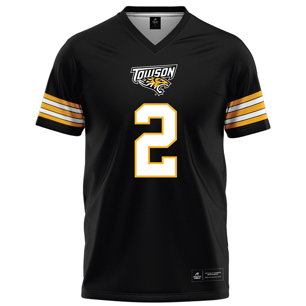 Towson - NCAA Football : Kaden White - Black Jersey-0