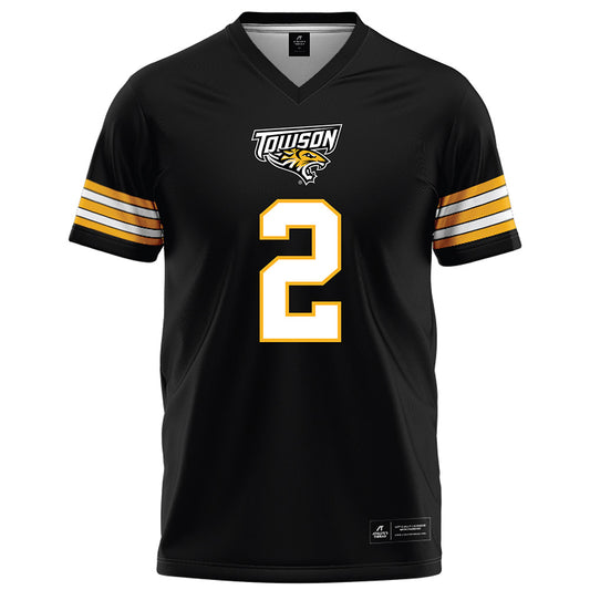 Towson - NCAA Football : Kaden White - Black Jersey-0