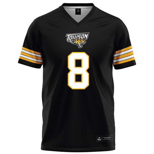 Towson - NCAA Football : Jaydyn Johnson - Black Jersey-0