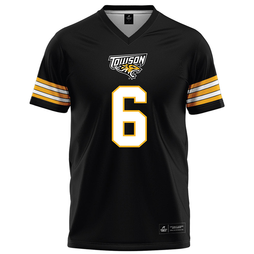 Towson - NCAA Football : TJ Turner - Black Jersey-0