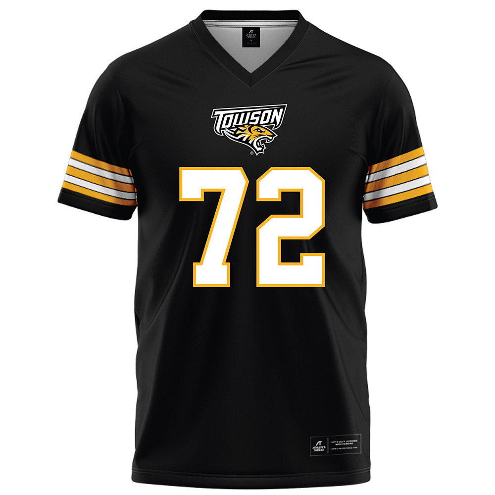 Towson - NCAA Football : Aidan Johnson - Black Jersey-0