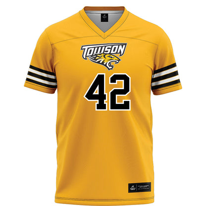 Towson - NCAA Football : Max Groslinger - Gold Jersey-0
